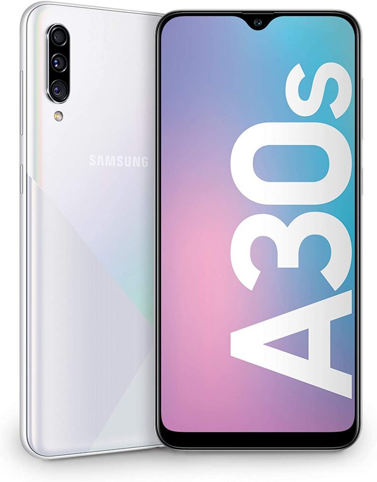 SAMSUNG Galaxy A30s Smartphone Portable débloqué 4Go de RAM / 64Go Double Sim Blanc