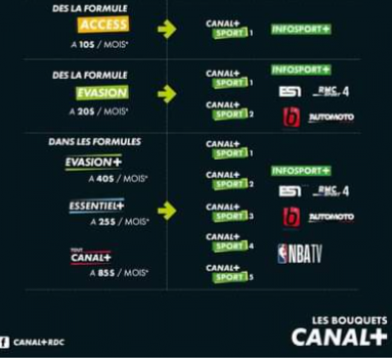 Bouquet Canal Plus RDC