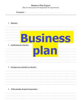 Modele business plan