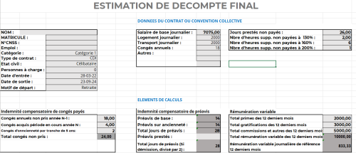 simulateur decompte final